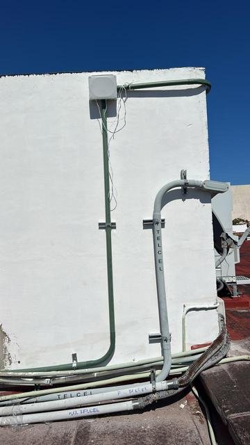 Canalización conduit en azotea
